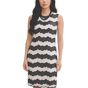 Eva Mendes Black & White Laced  Dress  Sz 2